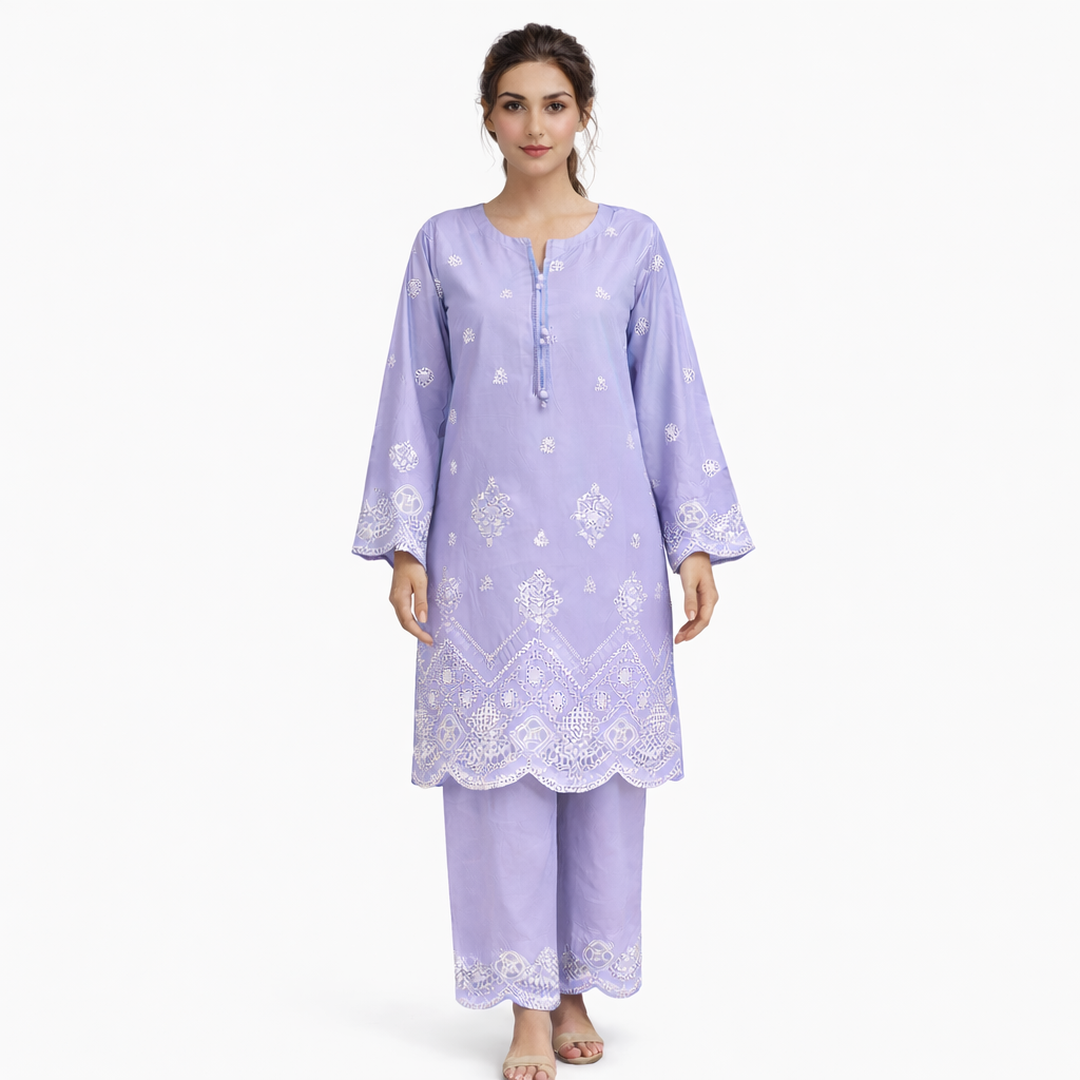 A traditional women’s kurta set, commonly worn in South Asian fashion