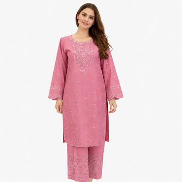 A traditional women’s kurta set, likely South Asian (Indian/Pakistani style).